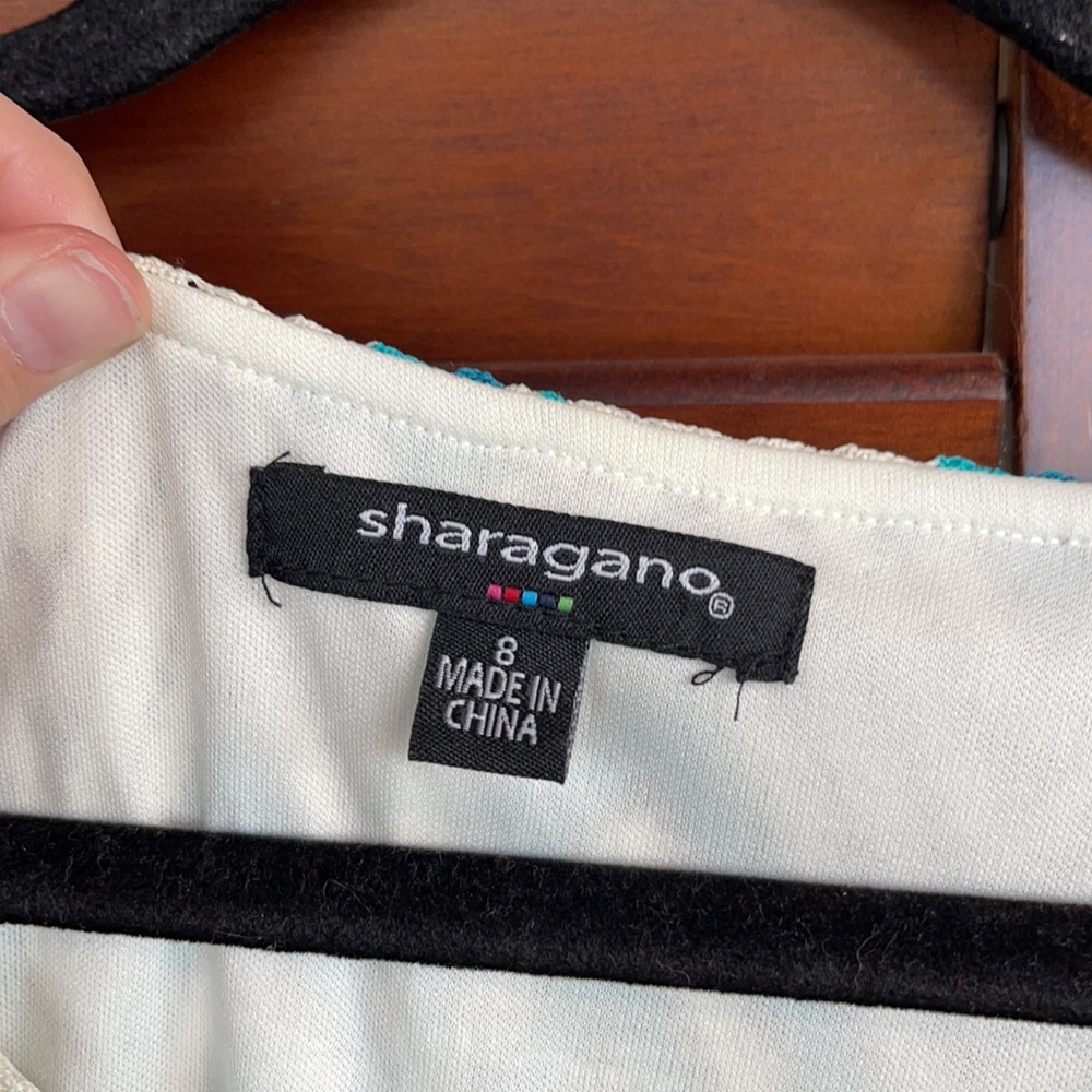 Crocheted Chevron Pattern Midi Dress - image 3